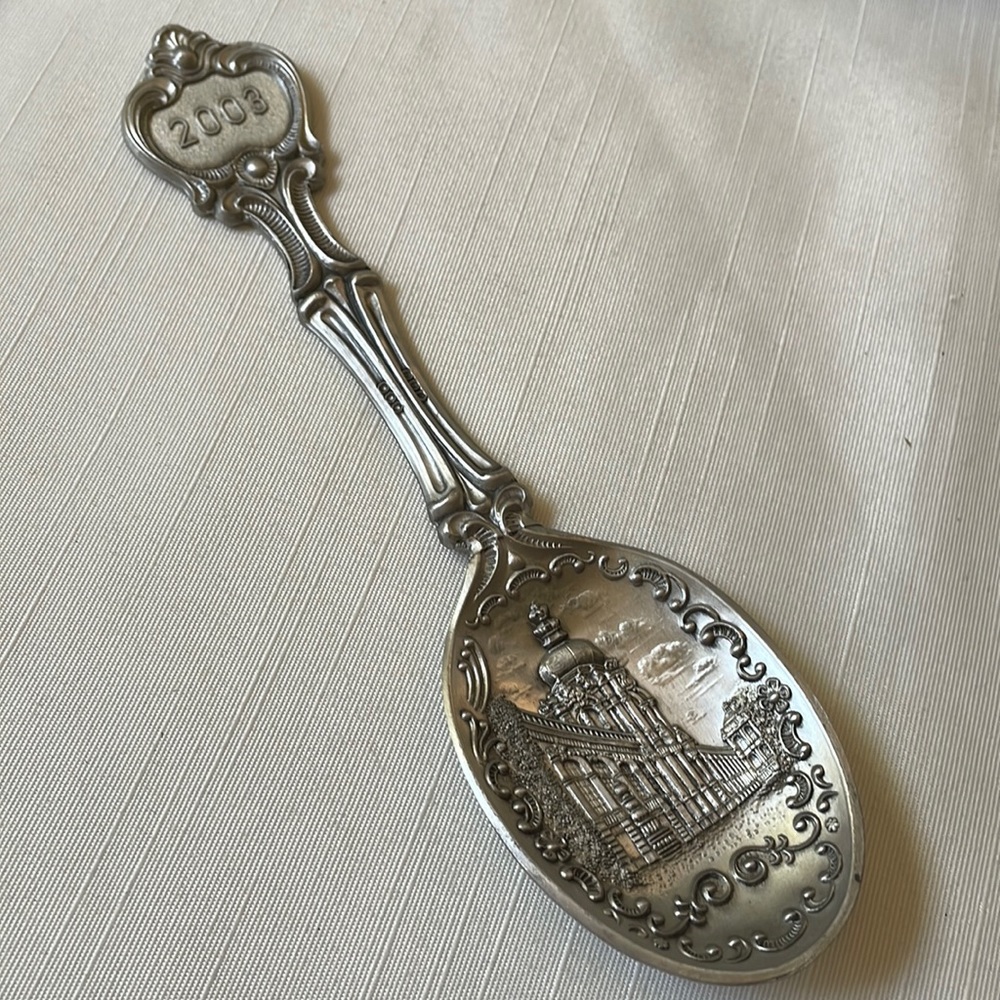 Zwinger Dresden 2003 Germany SKS pewter 95% Zinn spoon collectible SOUVENIR